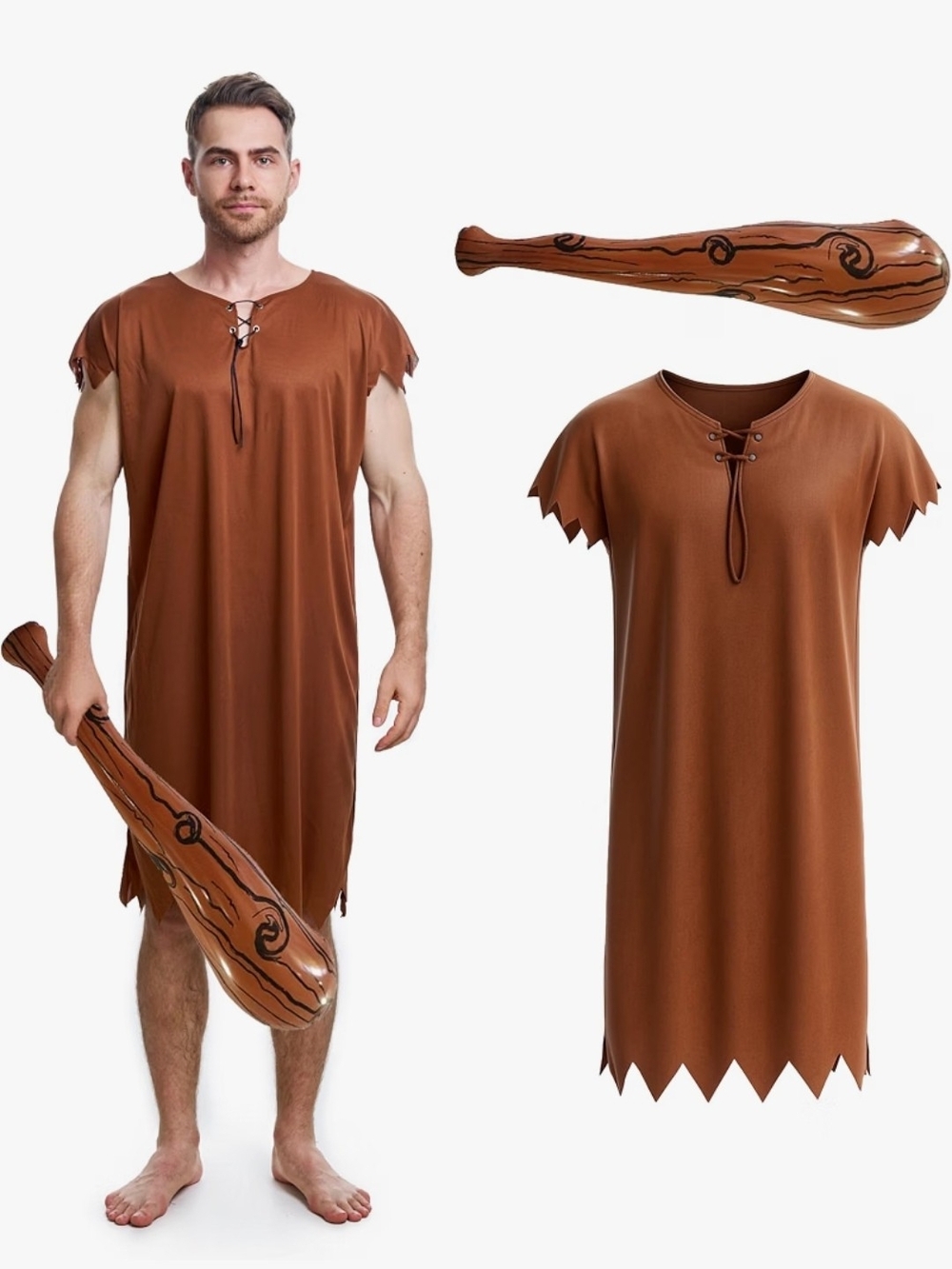The Flintstones: Barney Rubble Costume for Adults, Men's Costume Mens sz Small